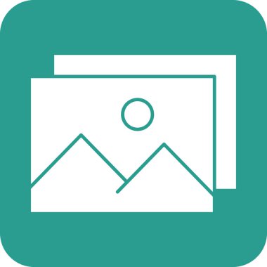 Galeri, resimler, telefon, duvar kağıdı ikon vektör resmi. Telefon ve tablet olarak kullanılabilir. Mobil uygulamalar, web uygulamaları ve yazdırma ortamları için elverişli.