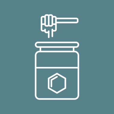 Bal ikonu vektör görüntüsü. Yiyecek ve içecekler için de kullanılabilir. Web uygulamalarında, mobil uygulamalarda ve yazdırma ortamlarında kullanılabilir.