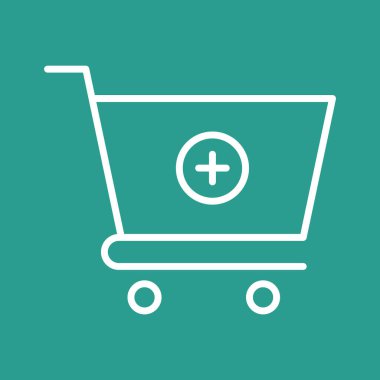 Ekle, el arabası, alışveriş, tramvay ikonu vektör görüntüsü. Alışveriş ve ecommerce için de kullanılabilir. Web uygulamalarında, mobil uygulamalarda ve yazdırma ortamlarında kullanılabilir.