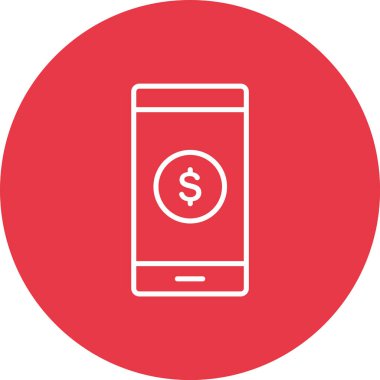 Bill, cep telefonu, alım, ödeme ikonu vektör görüntüsü. Alışveriş ve ecommerce için de kullanılabilir. Web uygulamalarında, mobil uygulamalarda ve yazdırma ortamlarında kullanılabilir.