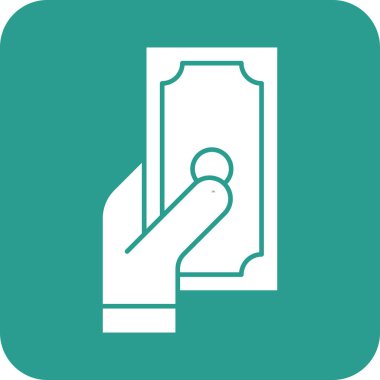 Satın al, dolar, el, para, ödeme ikonu vektör imajı. Alışveriş ve ecommerce için de kullanılabilir. Web uygulamalarında, mobil uygulamalarda ve yazdırma ortamlarında kullanılabilir.