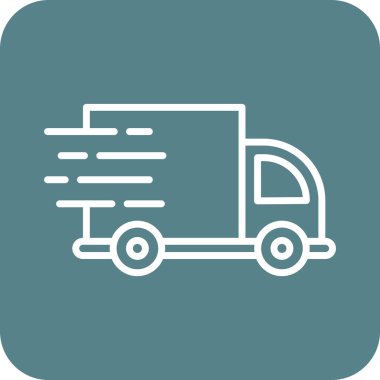 Hızlı teslimat, nakliye, kamyon ikonu vektör görüntüsü. Alışveriş ve ecommerce için de kullanılabilir. Web uygulamalarında, mobil uygulamalarda ve yazdırma ortamlarında kullanılabilir.