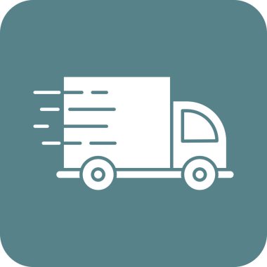 Hızlı teslimat, nakliye, kamyon ikonu vektör görüntüsü. Alışveriş ve ecommerce için de kullanılabilir. Web uygulamalarında, mobil uygulamalarda ve yazdırma ortamlarında kullanılabilir.