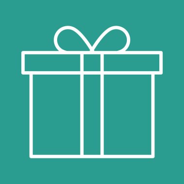 Hediye, hediye, kutu, alışveriş ikonu vektör görüntüsü. Alışveriş ve ecommerce için de kullanılabilir. Web uygulamalarında, mobil uygulamalarda ve yazdırma ortamlarında kullanılabilir.