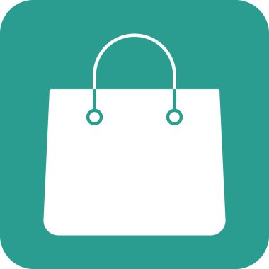 Alışveriş torbası, ecommerce, alışveriş, online ikon vektör görüntüsü. Alışveriş ve ecommerce için de kullanılabilir. Web uygulamalarında, mobil uygulamalarda ve yazdırma ortamlarında kullanılabilir.