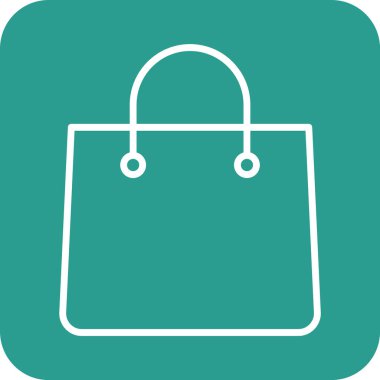 Alışveriş torbası, ecommerce, alışveriş, online ikon vektör görüntüsü. Alışveriş ve ecommerce için de kullanılabilir. Web uygulamalarında, mobil uygulamalarda ve yazdırma ortamlarında kullanılabilir.