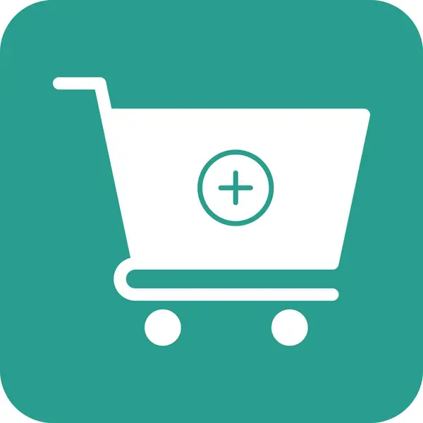 Add Cart Shopping Trolley Icon Vector Image Использоваться Покупок Электронной — стоковый вектор
