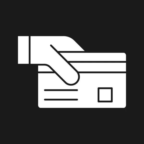 信用卡 信用卡在手上图标矢量图像 也可用于购物和电子商务 适用于网络应用 移动应用及印刷媒体 — 图库矢量图片