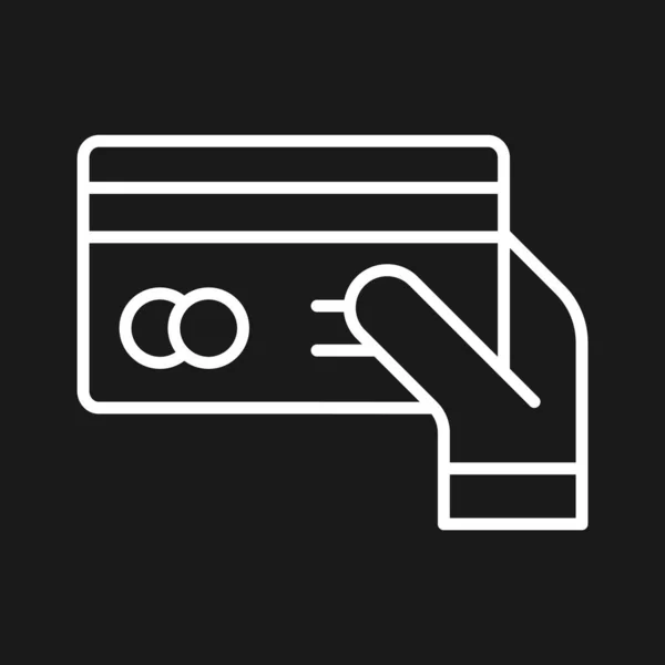 Karta Kreditní Karta Vektorový Obrázek Ikony Ruce Lze Také Použít — Stockový vektor