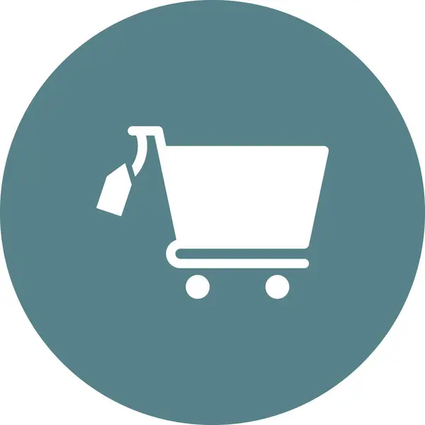 Carrito Comercio Imagen Vector Icono Precio También Puede Utilizar Para — Vector de stock