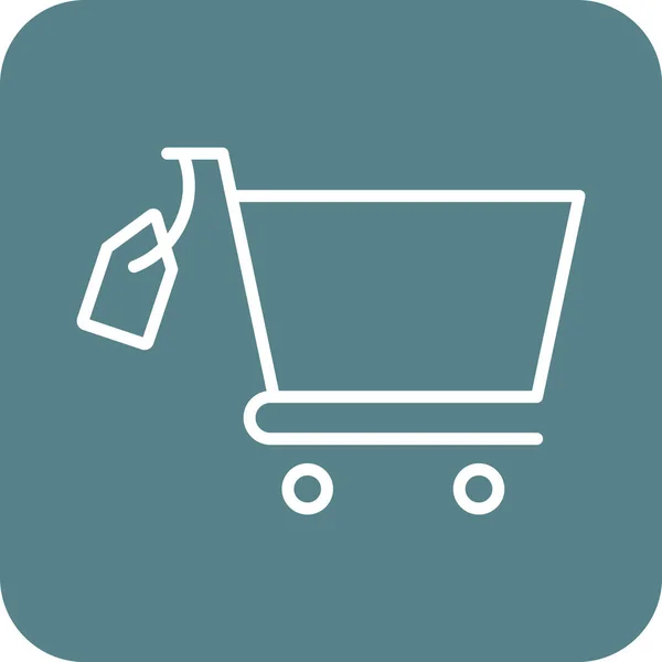 Cart Commerce Price Icon Vector Image Использоваться Покупок Электронной Коммерции — стоковый вектор