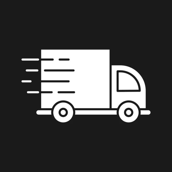 Snelle Levering Verzending Vrachtwagen Pictogram Vector Afbeelding Kan Ook Worden — Stockvector