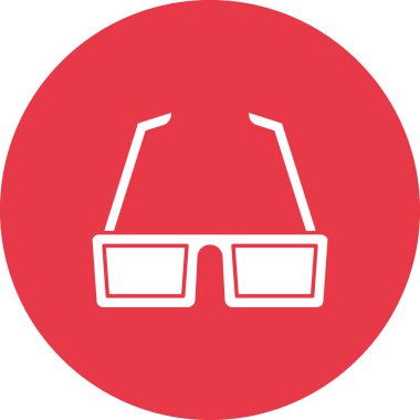 3D gözlükler, gözlükler, plaj ikonu vektör görüntüsü. Yaz & Tatilleri için kullanılabilir. Mobil uygulamalar, web uygulamaları ve yazdırma ortamları için elverişli.