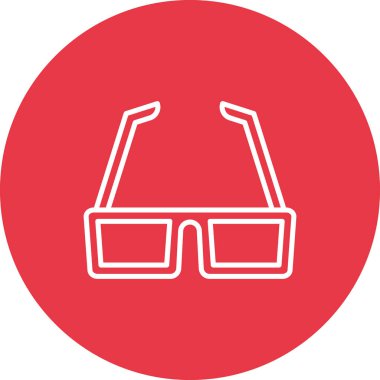 3D gözlükler, gözlükler, plaj ikonu vektör görüntüsü. Yaz & Tatilleri için kullanılabilir. Mobil uygulamalar, web uygulamaları ve yazdırma ortamları için elverişli.