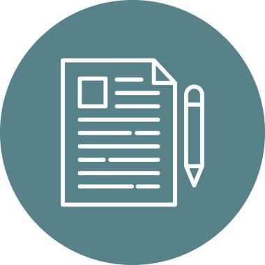 Makale, blog, blog ikonu vektör resmi. Seo & web için de kullanılabilir. Web uygulamalarında, mobil uygulamalarda ve yazdırma ortamlarında kullanılabilir.