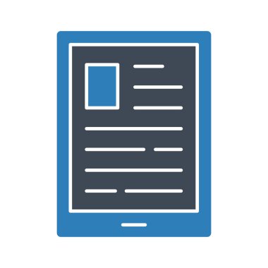 Makale, blog, blog, tablet simgesi vektör resmi. Seo & web için de kullanılabilir. Web uygulamalarında, mobil uygulamalarda ve yazdırma ortamlarında kullanılabilir.