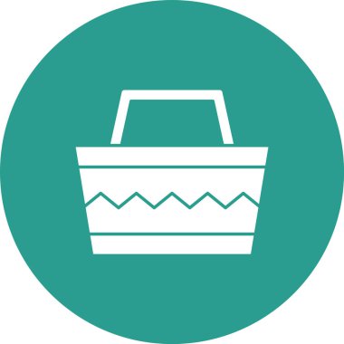 Plaj çantası, sepet ikon vektör görüntüsü. Yaz & Tatilleri için kullanılabilir. Mobil uygulamalar, web uygulamaları ve yazdırma ortamları için elverişli.