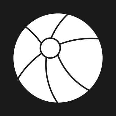 Plaj, top, ikon vektör görüntüsü. Yaz & Tatilleri için kullanılabilir. Mobil uygulamalar, web uygulamaları ve yazdırma ortamları için elverişli.