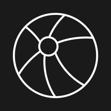 Plaj, top, ikon vektör görüntüsü. Yaz & Tatilleri için kullanılabilir. Mobil uygulamalar, web uygulamaları ve yazdırma ortamları için elverişli.