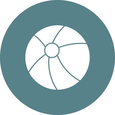 Plaj, top, ikon vektör görüntüsü. Yaz & Tatilleri için kullanılabilir. Mobil uygulamalar, web uygulamaları ve yazdırma ortamları için elverişli.