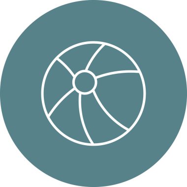 Plaj, top, ikon vektör görüntüsü. Yaz & Tatilleri için kullanılabilir. Mobil uygulamalar, web uygulamaları ve yazdırma ortamları için elverişli.