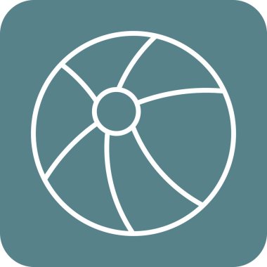 Plaj, top, ikon vektör görüntüsü. Yaz & Tatilleri için kullanılabilir. Mobil uygulamalar, web uygulamaları ve yazdırma ortamları için elverişli.