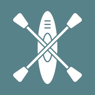 Tekne, kano, sup kürek ikon vektör görüntüsü. Yaz & Tatilleri için kullanılabilir. Mobil uygulamalar, web uygulamaları ve yazdırma ortamları için elverişli.