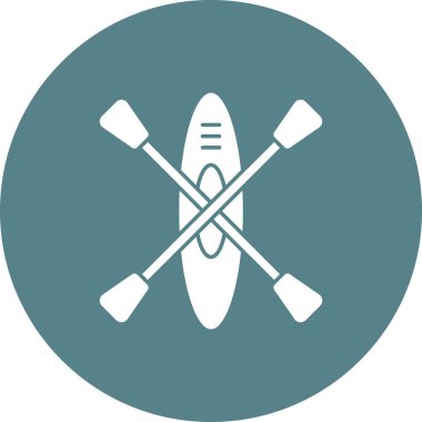 Tekne, kano, sup kürek ikon vektör görüntüsü. Yaz & Tatilleri için kullanılabilir. Mobil uygulamalar, web uygulamaları ve yazdırma ortamları için elverişli.