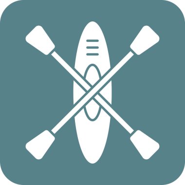 Tekne, kano, sup kürek ikon vektör görüntüsü. Yaz & Tatilleri için kullanılabilir. Mobil uygulamalar, web uygulamaları ve yazdırma ortamları için elverişli.