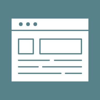 Tarayıcı, düzen, şablon ikon vektör resmi. Seo & web için de kullanılabilir. Web uygulamalarında, mobil uygulamalarda ve yazdırma ortamlarında kullanılabilir.