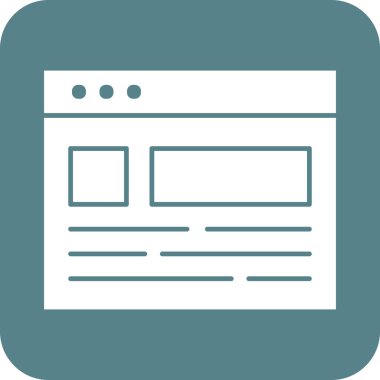 Tarayıcı, düzen, şablon ikon vektör resmi. Seo & web için de kullanılabilir. Web uygulamalarında, mobil uygulamalarda ve yazdırma ortamlarında kullanılabilir.