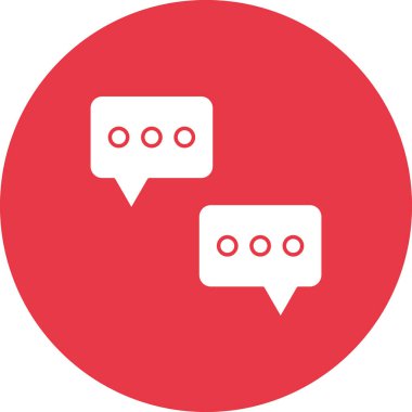 Sohbet, iletişim, mesaj ikonu vektör görüntüsü. Seo & web için de kullanılabilir. Web uygulamalarında, mobil uygulamalarda ve yazdırma ortamlarında kullanılabilir.