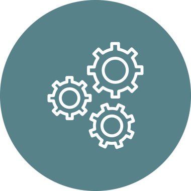 Yapılandırma, ayarlar, dişli simgesi vektör görüntüsü. Seo & web için de kullanılabilir. Web uygulamalarında, mobil uygulamalarda ve yazdırma ortamlarında kullanılabilir.