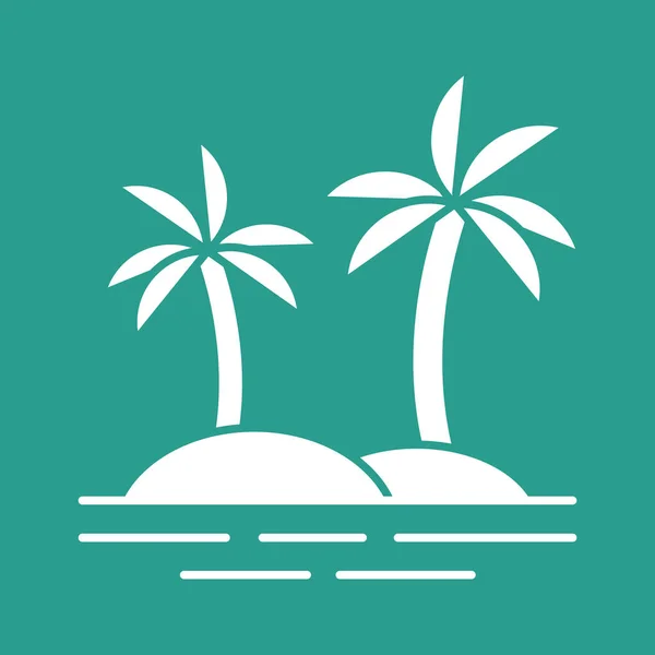 Playa Árboles Palmera Icono Imagen Vectorial Puede Utilizar Para Verano — Archivo Imágenes Vectoriales