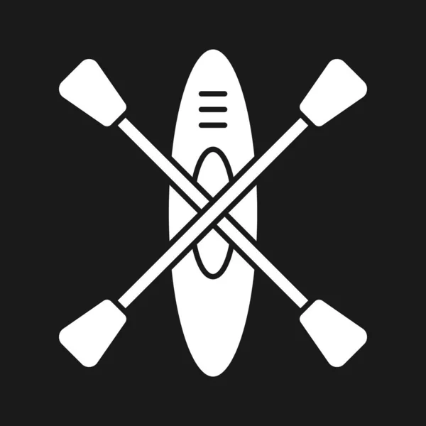 Boot Kajak Sup Paddle Icon Vektor Image Kann Für Sommer — Stockvektor