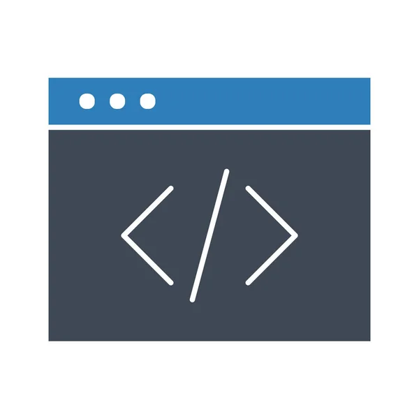 Kódování Html Vektorový Obrázek Webové Ikony Lze Také Použít Pro — Stockový vektor
