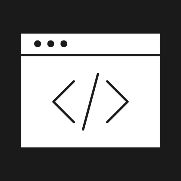Codierung Html Web Icon Vektorbild Kann Auch Für Seo Web — Stockvektor