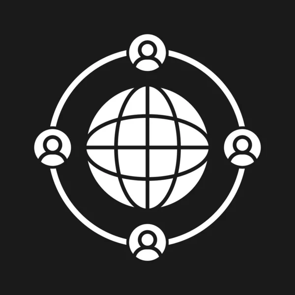 Kommunikation Globales Weltweites Symbolvektorbild Kann Auch Für Seo Web Verwendet — Stockvektor
