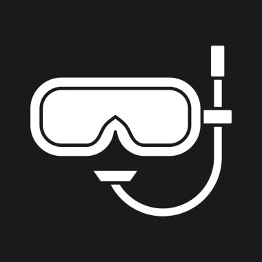 Dalış maskesi, tüplü dalış, su, yüzme maskesi ikon vektör görüntüsü. Yaz & Tatilleri için kullanılabilir. Mobil uygulamalar, web uygulamaları ve yazdırma ortamları için elverişli.
