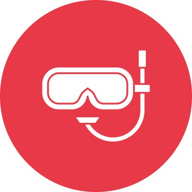 Dalış maskesi, tüplü dalış, su, yüzme maskesi ikon vektör görüntüsü. Yaz & Tatilleri için kullanılabilir. Mobil uygulamalar, web uygulamaları ve yazdırma ortamları için elverişli.