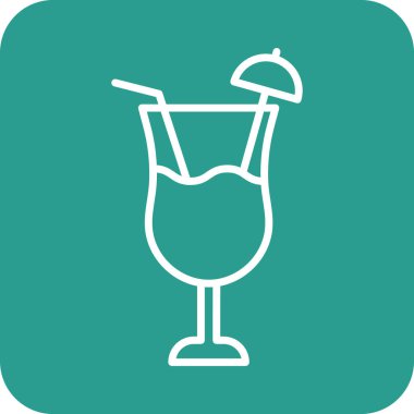 İçki, yaz, kokteyl vektör görüntüsü. Yaz & Tatilleri için kullanılabilir. Mobil uygulamalar, web uygulamaları ve yazdırma ortamları için elverişli.