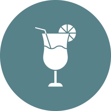 İçki, yaz, limonata ikon vektör görüntüsü. Yaz & Tatilleri için kullanılabilir. Mobil uygulamalar, web uygulamaları ve yazdırma ortamları için elverişli.