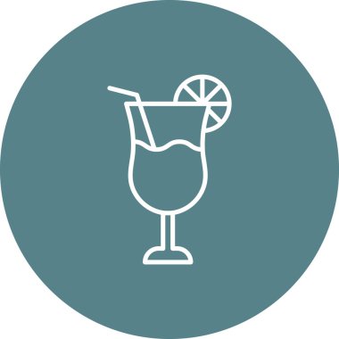 İçki, yaz, limonata ikon vektör görüntüsü. Yaz & Tatilleri için kullanılabilir. Mobil uygulamalar, web uygulamaları ve yazdırma ortamları için elverişli.