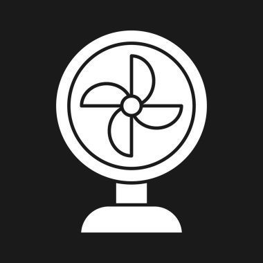 Yelpaze, serin, hava, ikon vektör görüntüsü. Yaz & Tatilleri için kullanılabilir. Mobil uygulamalar, web uygulamaları ve yazdırma ortamları için elverişli.