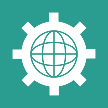 Küresel, ayarlar, internet simgesi vektör resmi. Seo & web için de kullanılabilir. Web uygulamalarında, mobil uygulamalarda ve yazdırma ortamlarında kullanılabilir.
