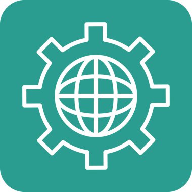 Küresel, ayarlar, internet simgesi vektör resmi. Seo & web için de kullanılabilir. Web uygulamalarında, mobil uygulamalarda ve yazdırma ortamlarında kullanılabilir.