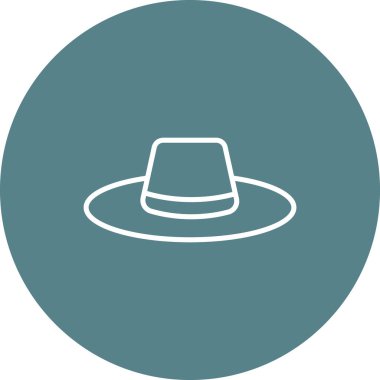 Şapka, plaj, ikon vektör görüntüsü. Yaz & Tatilleri için kullanılabilir. Mobil uygulamalar, web uygulamaları ve yazdırma ortamları için elverişli.