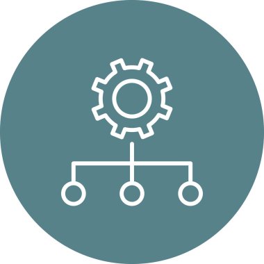 Hiyerarşi, yönetim, ayar simgesi vektör görüntüsü. Seo & web için de kullanılabilir. Web uygulamalarında, mobil uygulamalarda ve yazdırma ortamlarında kullanılabilir.