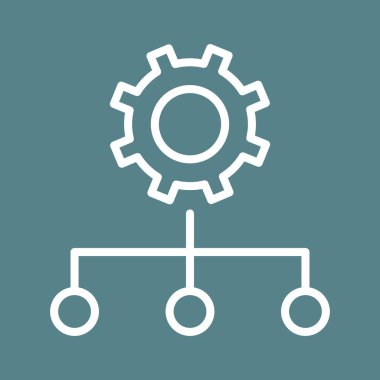 Hiyerarşi, yönetim, ayar simgesi vektör görüntüsü. Seo & web için de kullanılabilir. Web uygulamalarında, mobil uygulamalarda ve yazdırma ortamlarında kullanılabilir.