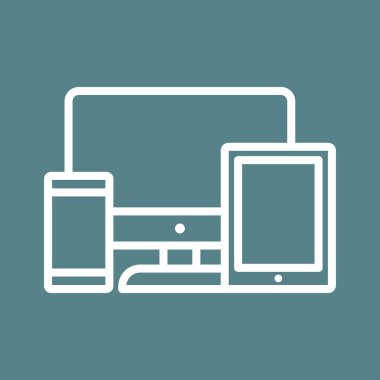 Tepkili, tasarım, aygıt simgesi vektör görüntüsü. Seo & web için de kullanılabilir. Web uygulamalarında, mobil uygulamalarda ve yazdırma ortamlarında kullanılabilir.